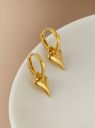 S925 Silver 3D Heart-shaped Earrings - AROSÈ