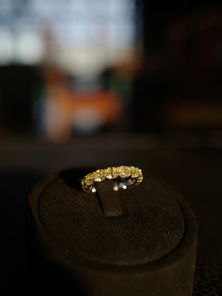 Moonlight - S925 Sterling Silver Set with Yellow Diamond Ring - Golden Radiance Series