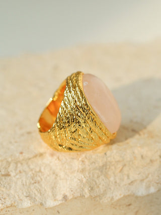 French-Inspired Natural Stone Vintage Ring - AROSÈ