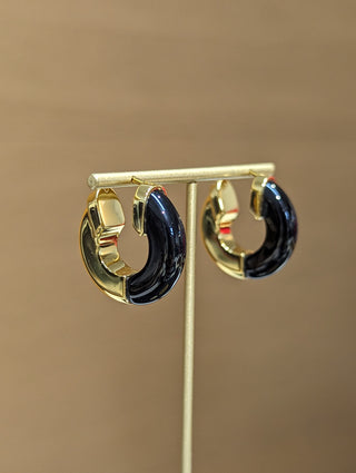 Vintage Luxury Silver and Agate Earrings - AROSÈ