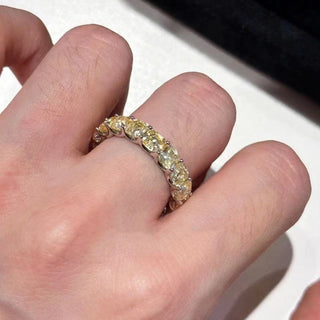 Radiant Aura yellow diamond ring