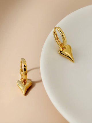 S925 Silver 3D Heart-shaped Earrings - AROSÈ