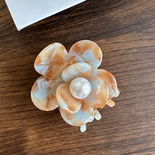 Petite Pearl Flower Hair Clip