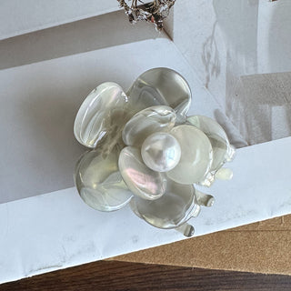 Petite Pearl Flower Hair Clip