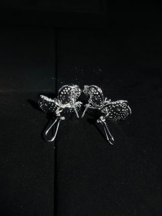 Blossoming Youth-Pink Flower Diamond Earring-Dreamy Fashion Series