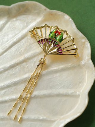Neo-Classical Style Brooch&Earrings Set - AROSÈ