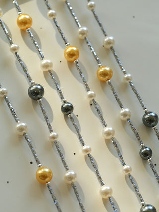Multi-color Pearl Necklace with Interchangeable Styles - AROSÈ