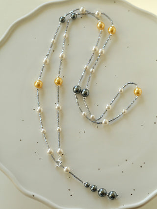 Multi-color Pearl Necklace with Interchangeable Styles - AROSÈ