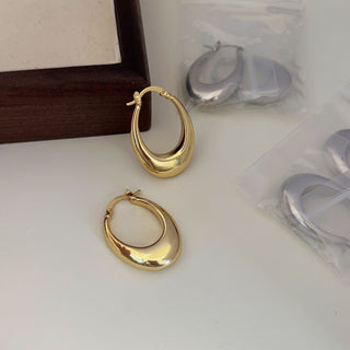 Minimalist Waterdrop Design Hoop Earrings