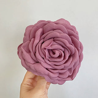 Handcrafted 3D Rose Flower Claw Clip