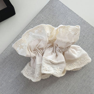 Vintage Lace Cream Puff Scrunchie