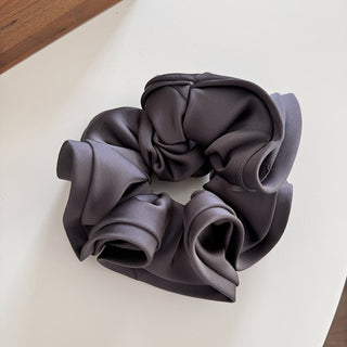 Grandeur Satin Ruffle Scrunchie