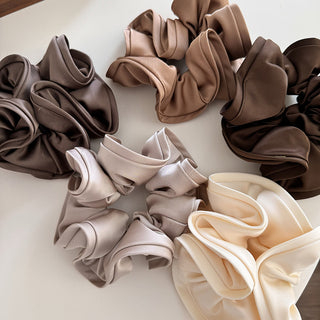 Grandeur Satin Ruffle Scrunchie