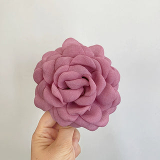 Handcrafted 3D Rose Flower Claw Clip