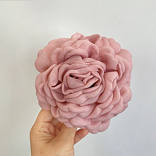 Handcrafted 3D Rose Flower Claw Clip