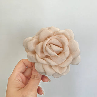 Handcrafted 3D Rose Flower Claw Clip