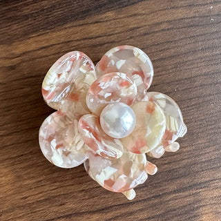 Petite Pearl Flower Hair Clip